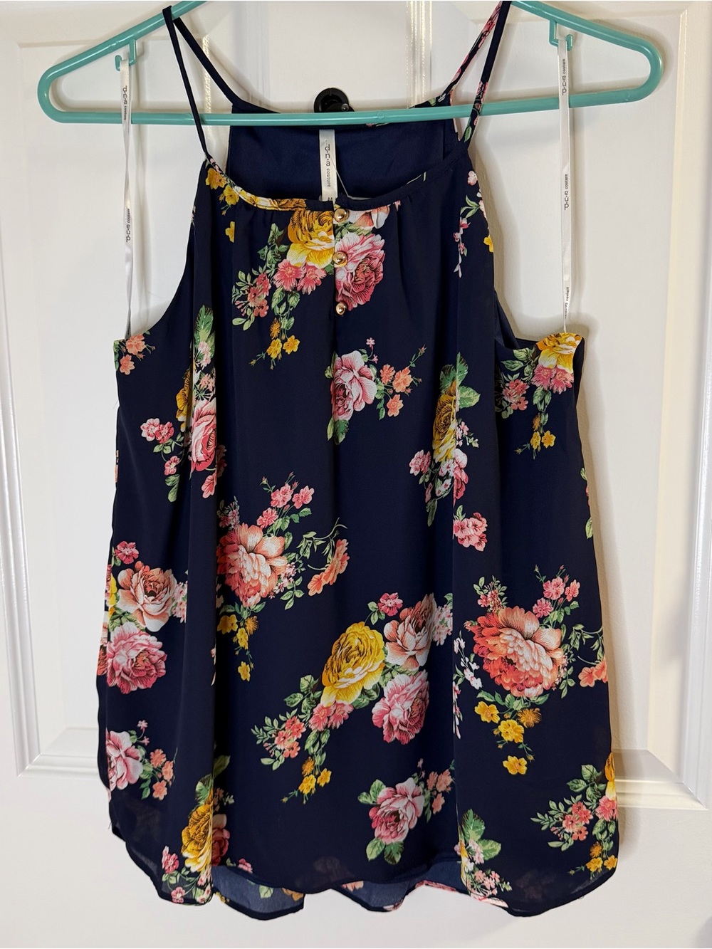 DNA Couture Floral Navy Top M